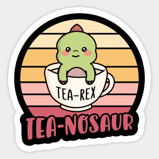 Tea-Rex Kawaii Baby T-Rex Dinosaur In A Tea Cup Sticker